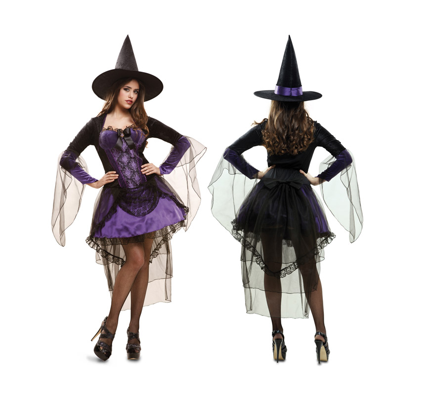 Disfraz De Bruja Glamour Para Mujer En Varias Tallas De Halloween