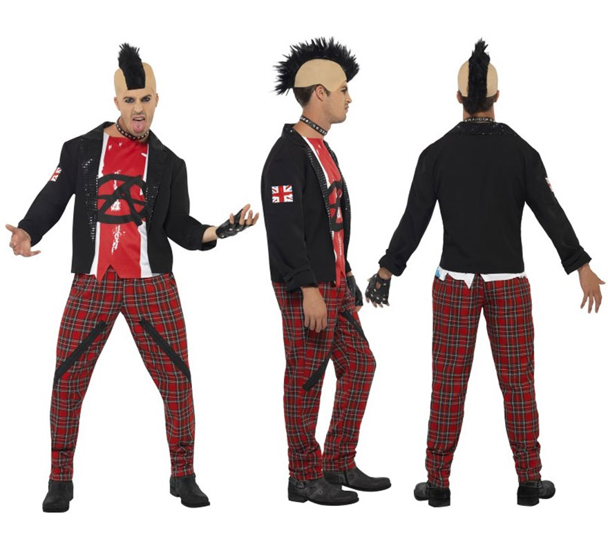 Michael Jackson Disfraz Rockero Punk Hombre Años 80, Para